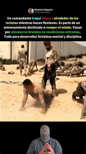 Comandante iraquí dispara alrededor de reclutas durante un entrenamiento brutal #shorts