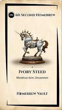 Ivory Steed | "My Kingdom For A Horse!" 5e DND