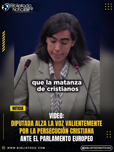 | Europa no puede callar ante la persecución cristiana 👇🏻 “No puede ser que la matanza de cristianos por motivos religiosos no despierte la misma indignación que otras persecuciones”. Con esa advertencia, la eurodiputada española Isabel Benjumea alzó la voz en el Pleno del Parlamento Europeo, celebrado en Estrasburgo. Benjumea, integrante del Grupo del Partido Popular Europeo, denunció que existe una “persecución organizada y sistematizada” contra los cristianos, y pidió a la Unión Europea act