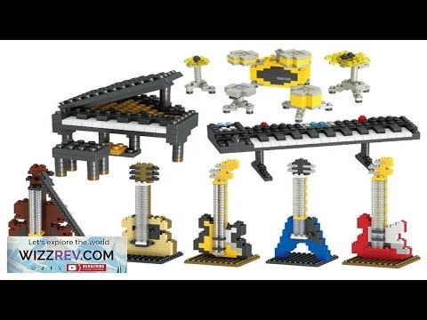 MOC Musical Instrument Building Blocks Music Series ABS Plastic Mini Piano Guitar