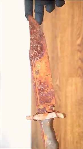 unbelievable 1999 years old risty knife restore #kniferestoration