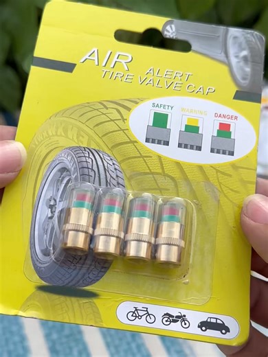 Ensure Safe Travels with Color-Changing Tire Pressure Caps