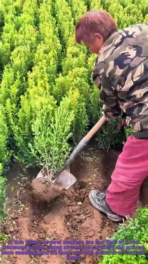 Transplanting Boxwood Seedlings with Root Soil