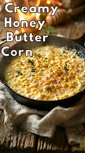 🌽 Creamy Honey Butter Skillet Corn Sweet, creamy, and loaded with flavor — this skillet corn is the ultimate easy side dish. It’s rich, slightly sweet, and comes together in just 15 minutes. Perfect for holidays or weeknight dinners. 🛒 Ingredients (Serves 4–6) 4 cups frozen or fresh corn kernels 2 tbsp butter 2 tbsp honey 4 oz cream cheese, cubed ¼ cup heavy cream ¼ cup whole milk ½ tsp salt ½ tsp black pepper ¼ tsp smoked paprika (optional) 1 tbsp fresh thyme leaves (or chopped parsley) 👩‍🍳