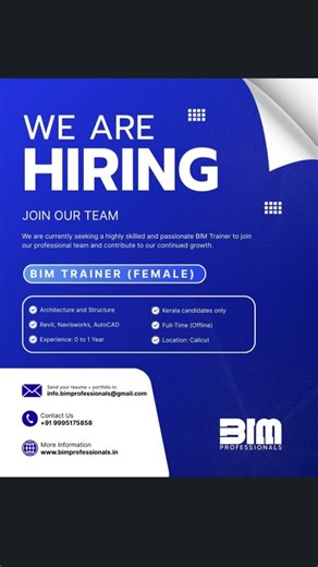 Hiring for #structure #autocad #revit #bim #revitmep #revitbim #navisworks #structuralengineering