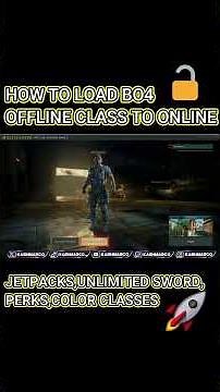 How to load up with your offline glitched/modded black ops 4 classes