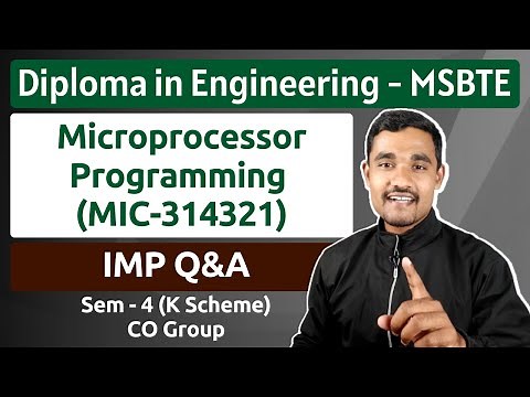 Microprocessor Programming | Syllabus and IMP | MIC - 314321 | MSBTE