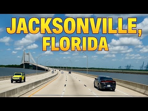 4K Jacksonville Florida Dames Point Bridge😃