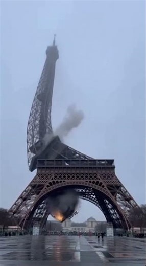 Eiffel Tower Crumbles from Age – Insane What-If Phone Vid! ⏳