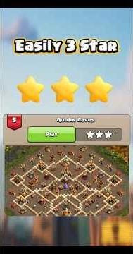 Goblin Caves Challenge 3 Star Tutorial | Dragon Campaign | CoC Guide