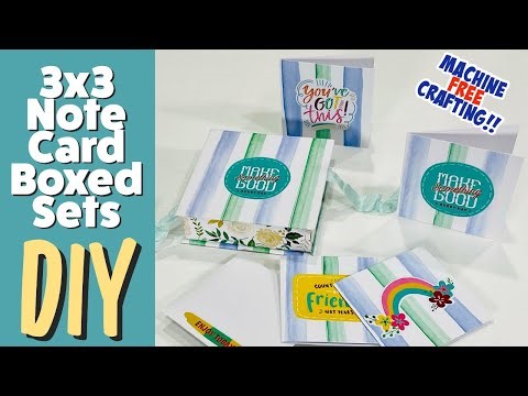 EASY 3x3 Notecards And Envelopes! NO PUNCHBOARD OR DIE CUTTER NEEDED! made ON THE CHEAP!