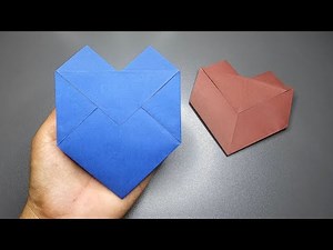 Origami paper heart envelope, diy paper heart envelope, How To