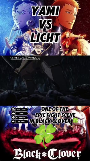 Yami vs Licht: Epic Fight Scene in Black Clover