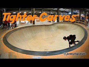Learn To Carve Turns Tighter and Improving Pumping On A Skateboard In A Pool Bowl (Black Pool)