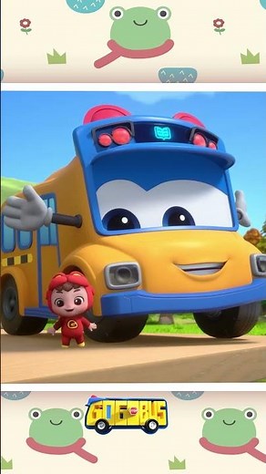 Five Little Speckled Frogs Song - GoGoBus 🚌 #shorts #nurseryrhymes #kidssong #hooplakidz #gogobus