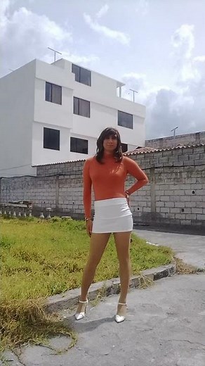 Crossdresser outside