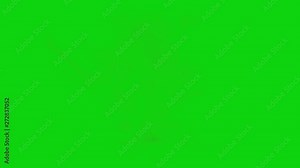 Large and Powerful Bubbly Red Explosion on a Pure Green Background