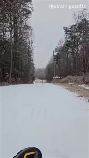 "We did it": Raven Gilbertson shared this video with the Gaston Gazette of a long sledding ride. | The Gaston Gazette