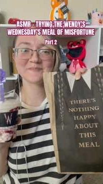 Trying the Wendy’s Wednesday’s Meal of Misfortune 🪦💀🦇 Part 2 #asmr #wendys #wednesday