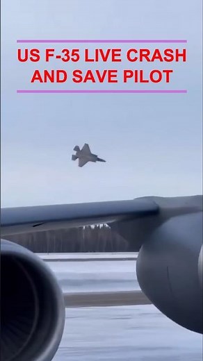 US F-35 Fighter Jet Crashes, Pilot Ejects Safely in Dramatic Escape. #F35Crash #USAirForce #militarY