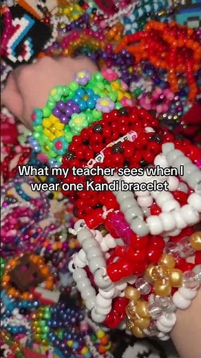 How Many Kandi Bracelets Can I Wear?! 😱💖 | HUGE Kandi Collection #kandi #beads #kandikid