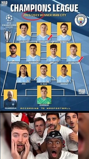 Man City’s UCL Winning XI 😱🏆