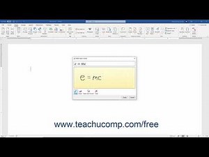 Word 2019 and 365 Tutorial Inserting Ink Equations Microsoft Training