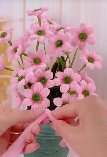 FuzzyWire Flower 🌸 #fuzzywire #fuzzywireflowers #affiliate #diybouquet #bouquettutorial #diytutorial #flowers