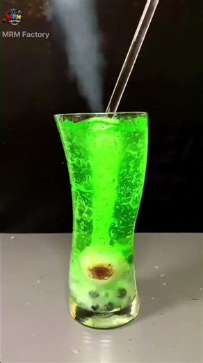 Red Ball Dropped Into Glowing Green Potion - Insane Reaction! 🔥