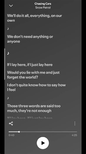Chasing Cars - Snow Patrol #lyrics #karaoke #spotify #singing #fyp