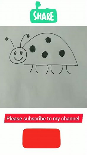 How to Draw A Cute Ladybug / Step by Step art For Kids /How To Draw A Ladybug Easy Step by Step