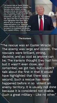 Trump calls rescue of F-15E airman an ‘Easter Miracle’