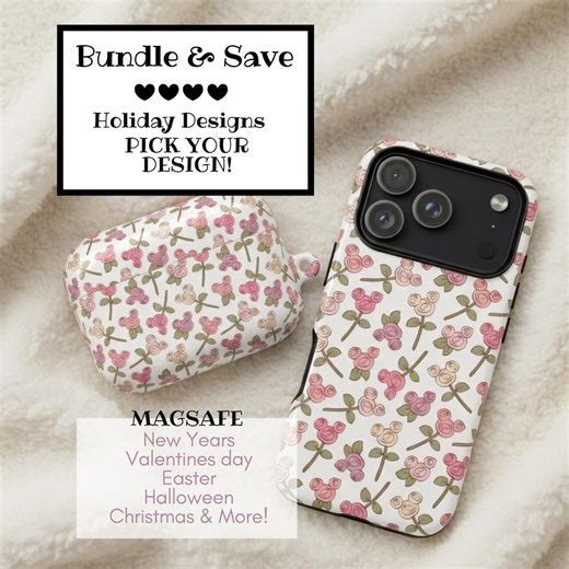 Disney Holiday Phone Cases, Magsafe Phone, Custom iPhone 14 15 16 Pro Cover, iPhone 17 Case, Tough Case, AirPod Case, Mickey Airpods 1 2 3 4 - Etsy