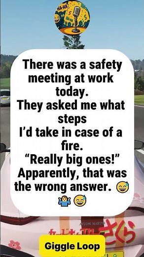 When Your Fire-Safety Answer Isn’t The One Your Workplace Wanted#funny #joke #humor