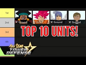 [UPDATED] TOP 10 UNITS in Roblox All Star Tower Defense!