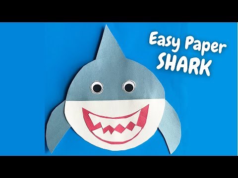 Easy Paper Shark Craft (Free Template)