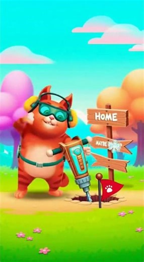 Cartoon Cat Operates Fantastical Jackhammer to Russia