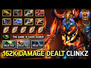 LATE GAME SKELETON KING CLINKZ | 162K DAMAGE DEALT With 2x Divine Rapiers | 7.40b Dota 2