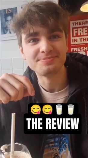 Alex Reviews a FIVE GUYS Milkshake... 😋🥛 #shorts #review #milkshake #funny