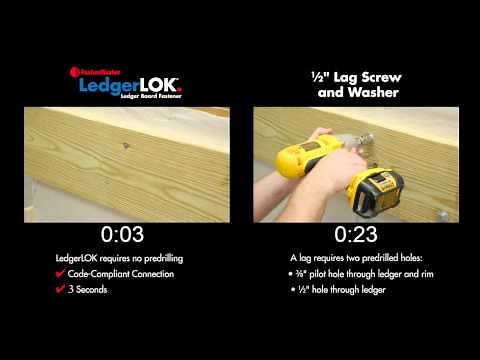 FastenMaster LedgerLOK vs. 1/2" Lag Screws