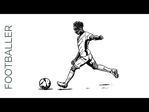 How to draw a FOOTBALLER