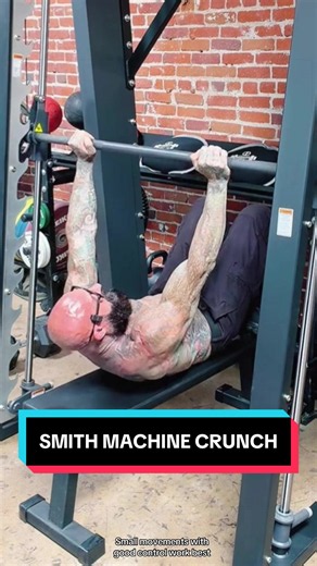 Smith machine crunches are an easy way to add resistance to your ab training and one of my personal favorites. #smithmachine #absworkout #weightedcrunch #abs #gymtips