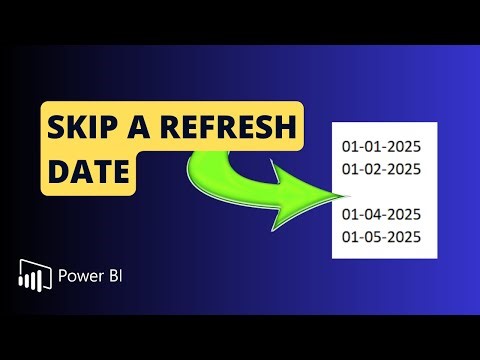 Skip a Date Range From Daily refresh in Power BI | Custom Schedule refresh For Power BI Dataflow