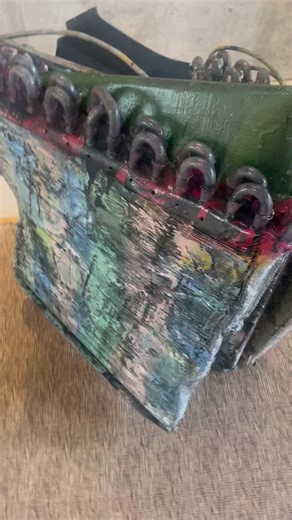 The Pink Pipe, found object assemblage sculpture. New from artist Daniel Ray | Juniper Sky Fine Art Gallery | Facebook