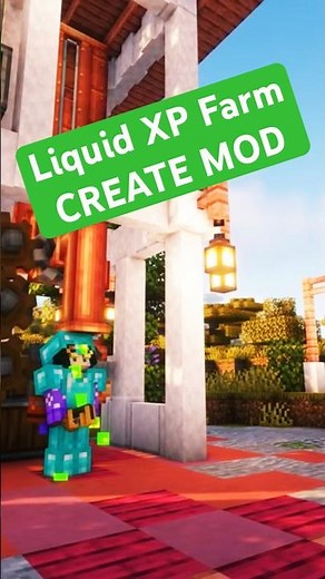 Liquid XP in Minecraft! Get to level 30 in seconds with #createmod