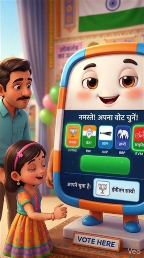 How to Vote Using EVM 🗳️ | Step-by-Step Voting Process (Hindi Cartoon)#howtovote #votingprocess