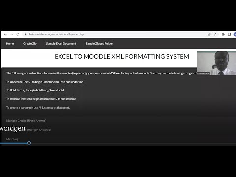Excel to Moodle XML with Questions and Answers MS Word Document