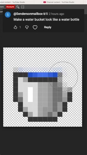 Turning Water Bucket Into Bottel #minecraft #satisying