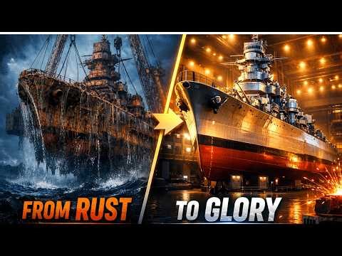 akagi japan salvaged from the ocean floor satisfying warship restoration asmr
