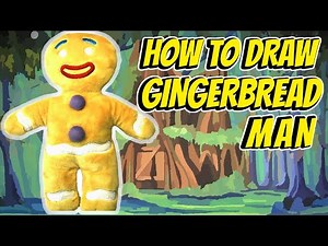 How to Draw a Gingerbread Man Easy | FREE COLORING PAGE PRINTABLE | DrawingwithKIDS